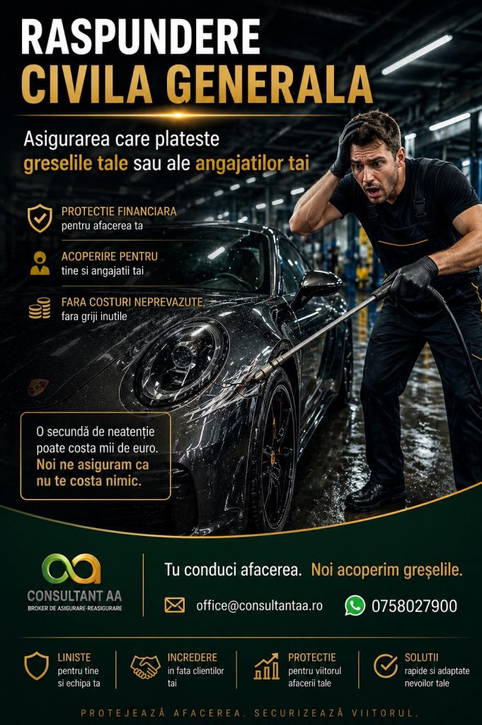 Asigurare de răspundere civilă generală pentru afaceri auto