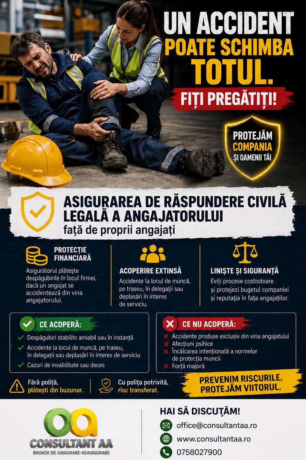 Asigurarea de răspundere civilă a angajatorului: protecție pentru companie și angajați