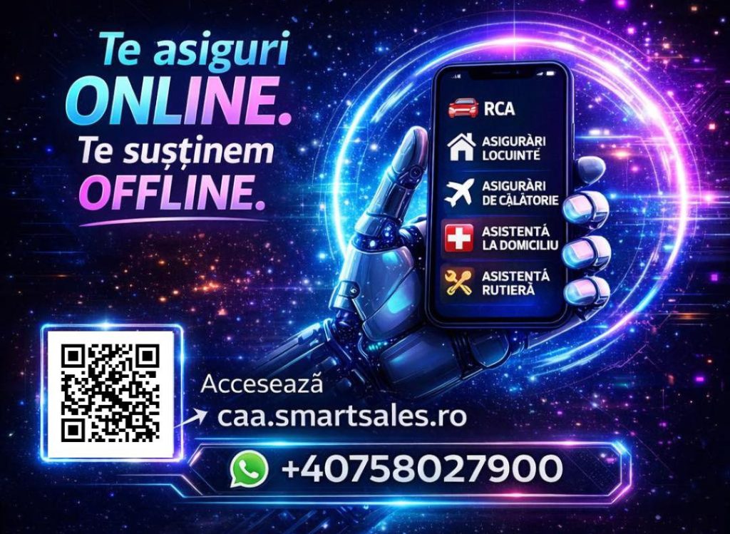 Consultanță pentru asigurări online, cu sprijin real offline pentru clienți.