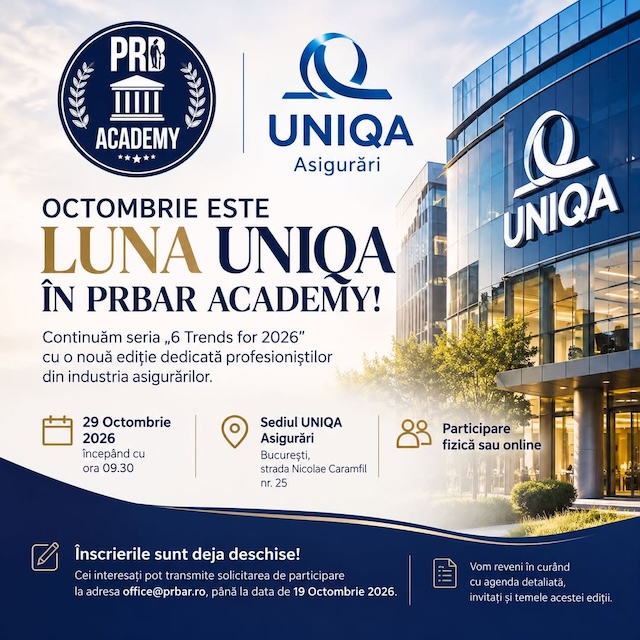 PRBAR Academy și UNIQA Asigurări – programul 6 Trends for 2026